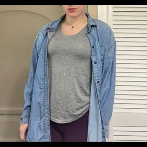 Oversized American eagle button down